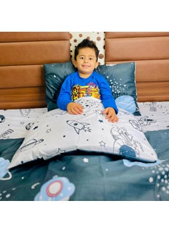 FAMYO Famyo 4pc Bedding Set King Size 250 TC Fitted Bedsheet Comforter Cover 2 Pillow Covers for Kids Duvet Bedding Set Astronaut in Space  - Image 4