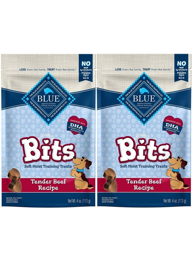 Blue 2 Pack of Tender Beef Recipe Bits Dog Treats, 4 Ounces Each - Image 1