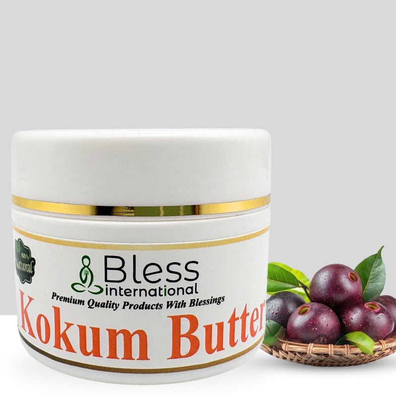 Bless International Organic Raw Kokum Butter 100% Pure,Natural & Unrefined| Skin Moisturizer For Face, Body & Hair| 4 OZ/115 GM Ivory / White Grade A | DIY Creams, Balms, Lotions, Soaps| Softens Dry & Tough Skin - Image 3