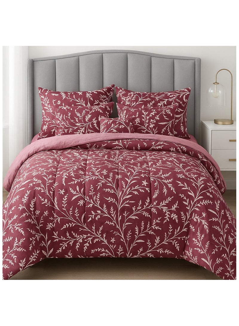 إيليغا ديكور مجموعة من 8 أغطية مطبوعة | مقاس كينغ 240x260 سم | دفء لجميع الفصول | تصميمات متنوعة - Image 1