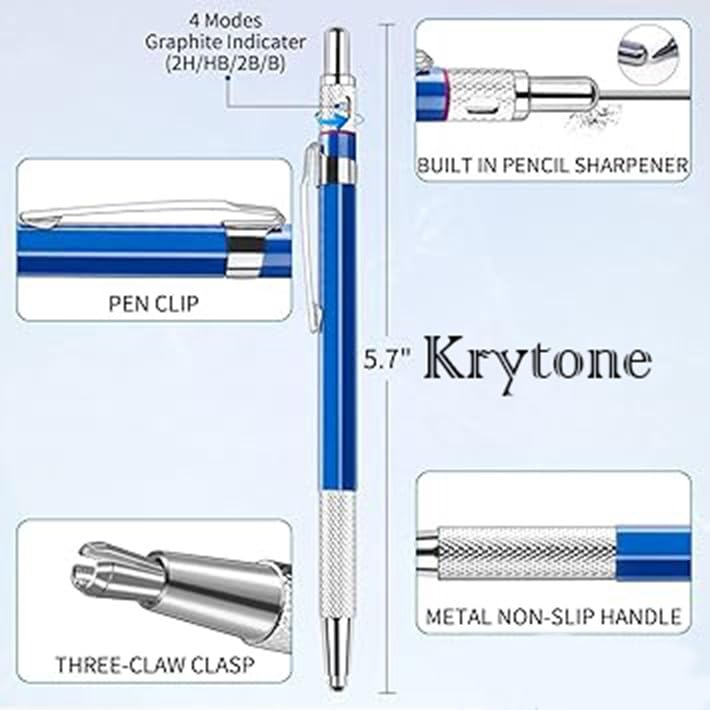 KRYTONE.fx ® 2.0Mm Mechanical Pencil With 12 Leads|Black - Image 3