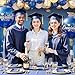 NICROLANDEE Graduation Navy Blue Party Decoration 36 Inch Giant Round Congrats Balloons with Paper Tassels for Congrats Grad Party Photo Prop Backdrop Class of 2025 Graduation Party Favor Supplies - Image 2