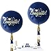 NICROLANDEE Graduation Navy Blue Party Decoration 36 Inch Giant Round Congrats Balloons with Paper Tassels for Congrats Grad Party Photo Prop Backdrop Class of 2025 Graduation Party Favor Supplies - Image 4