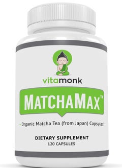 VitaMonk Organic Japanese Matcha Capsules Energy And Natural Mood Boost 120 Capsules 