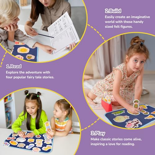CHEFAN 12 Pack Felt Storyboard Pieces for Toddler Flannel Board Stories for Preschool Activities Old McDonald Had a Farm and 11 Other Stories - Image 5