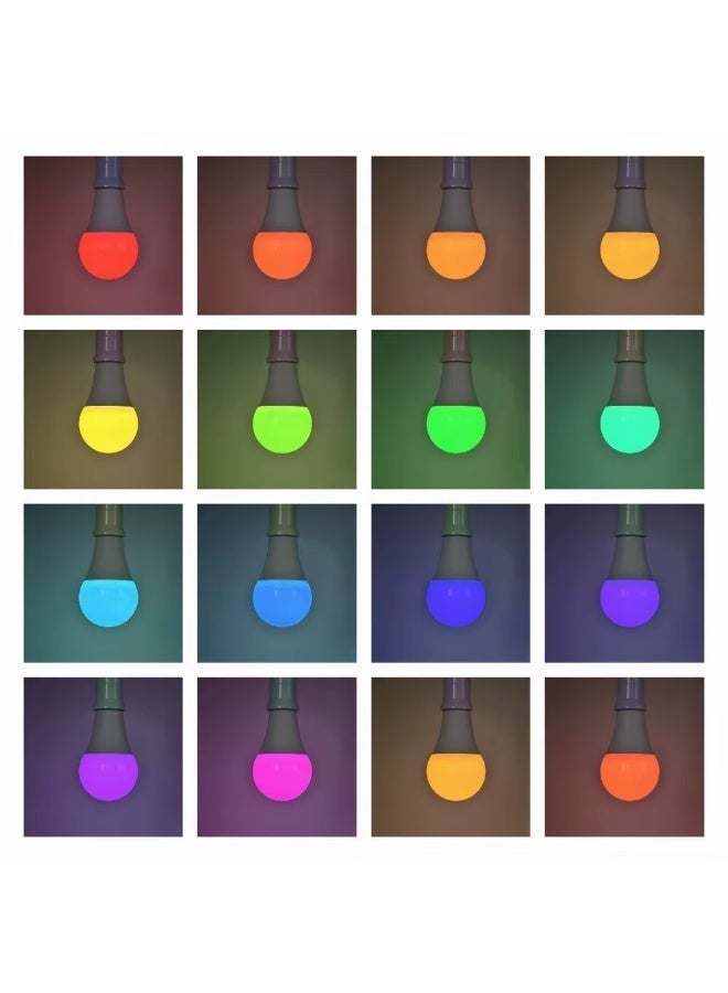 لمبة LED كروية 5 واط ملونة مع ريموت كنترول – قاعدة E27 متعددة الألوان - Image 3