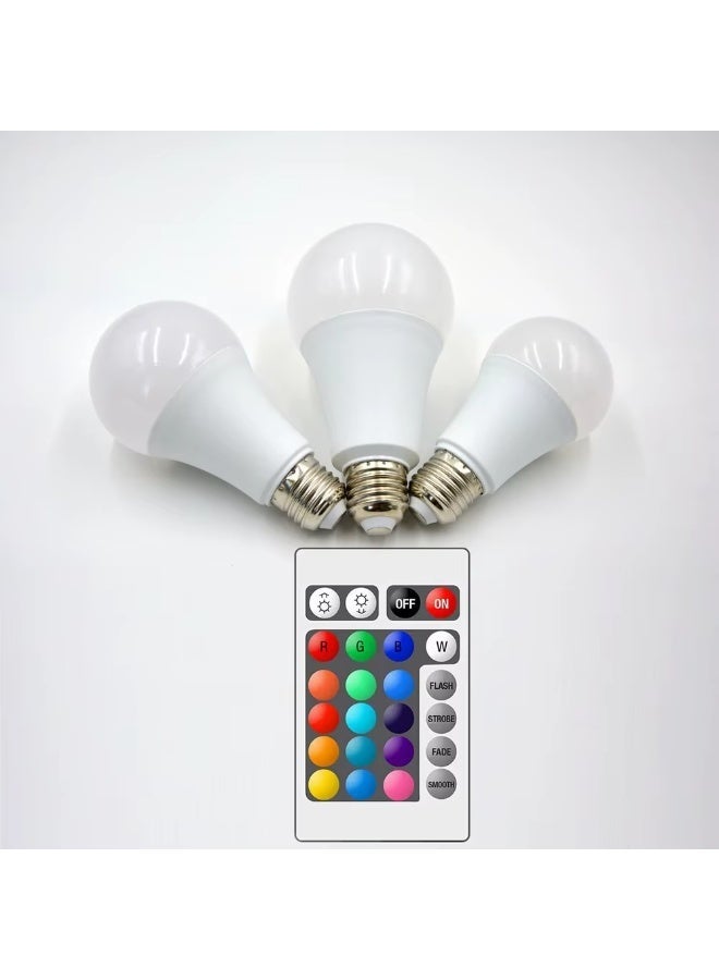 لمبة LED كروية 5 واط ملونة مع ريموت كنترول – قاعدة E27 متعددة الألوان - Image 5