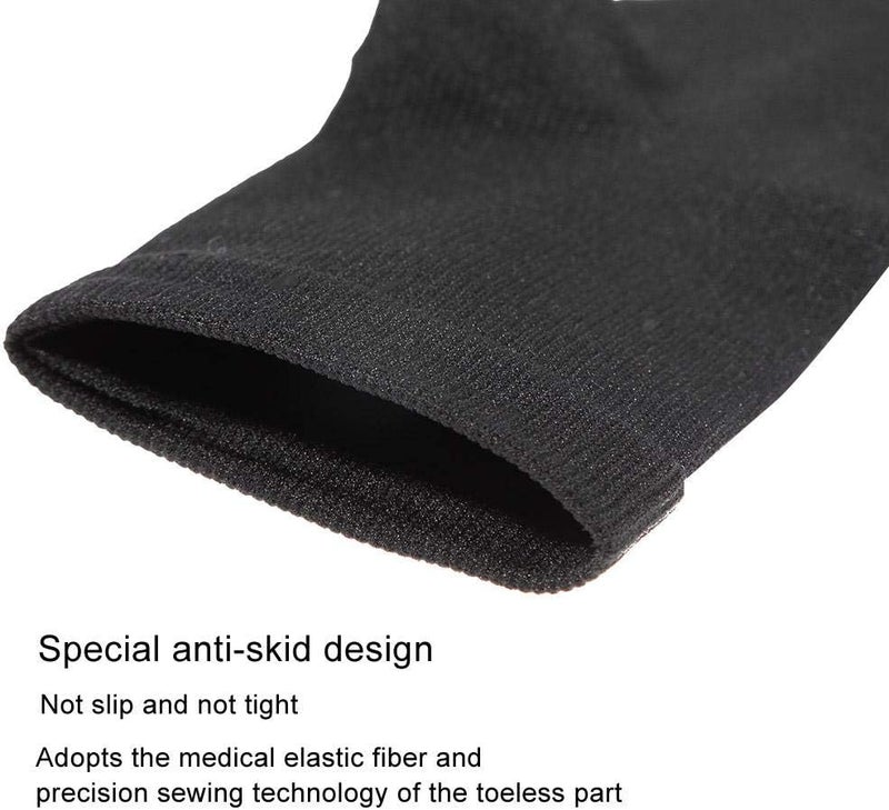 ويوبلز جوارب ضاغطة، جوارب ضاغطة بسحاب، جوارب ضاغطة رياضية نسائية، جوارب ضاغطة رياضية لدعم الساق والركبة، جوارب لتخفيف الدوالي (أسود - مقاس كبير/كبير جدًا) - Image 5