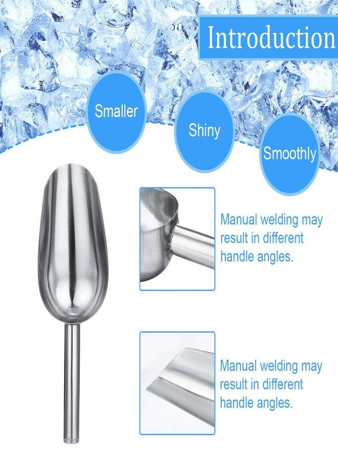 Mudder 3 Packs 6 Ounce Stainless Steel Ice Scoop Small Metal Food Scoop for Home Kitchen Shop Bar Buffet Ice Cube Candy Popcorn Coffee Beans Food Jars Canister - Image 2