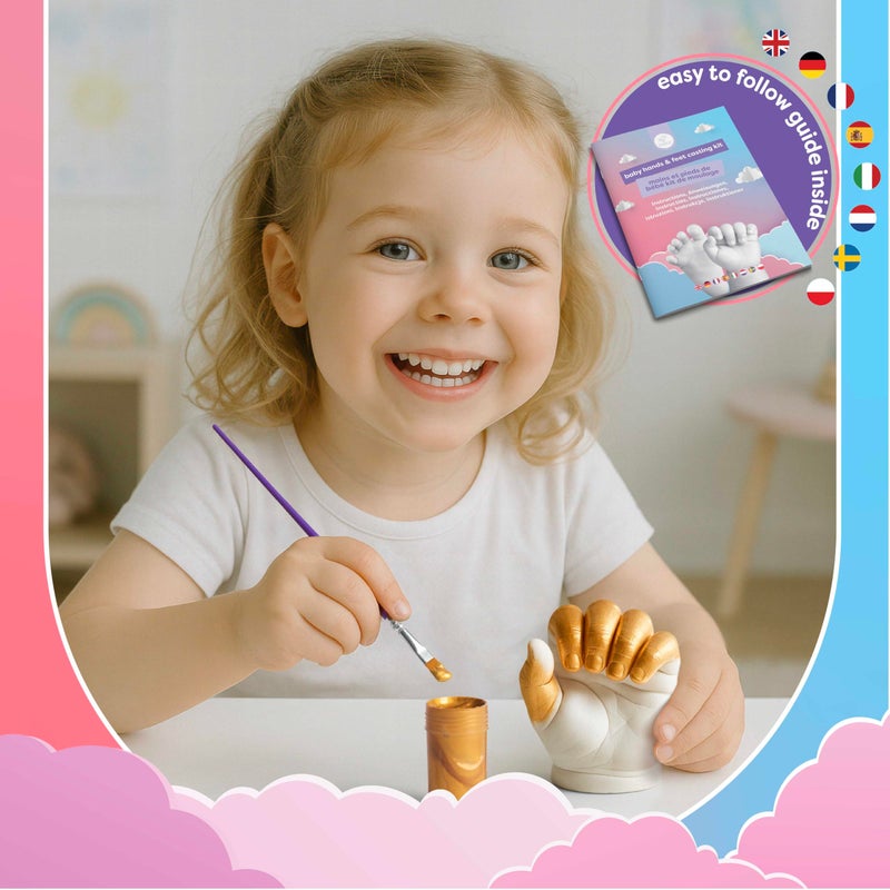 chuckle Baby Handprint Footprint Casting Kit, 3D Molding Gift Set, Memories, Keepsakes, Hand or Foot for Kids or Newborn, Baby Shower Presents - Image 4