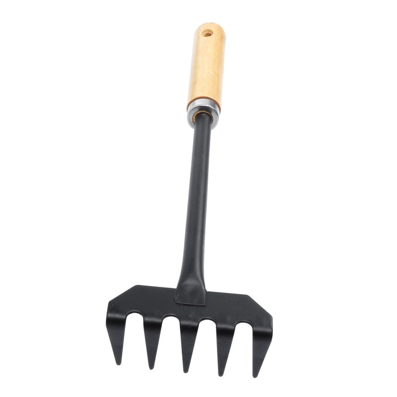 Mini Gardening Rake Hand Tool with Non Slip Handle for Soil Loosening in Tight Spaces - Image 2
