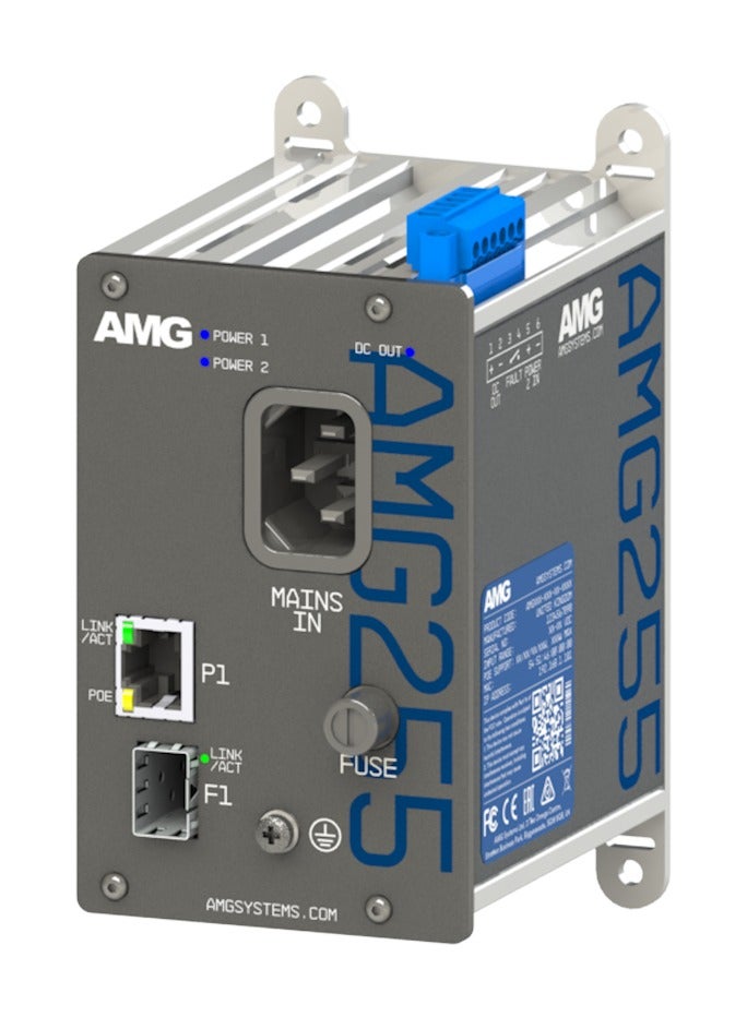 اي ام جي AMG255 SERIES INDUSTRIAL MAINS POWERED MEDIA CONVERTERS WITH OPTIONAL 30W POE