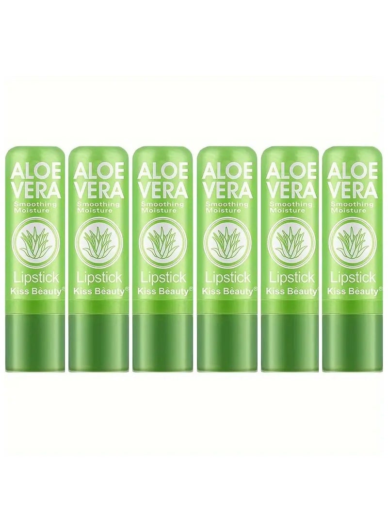 Kiss Beauty Aloe Vera Lipstick, Long Lasting Lip Balm Lips Moisturizer Magic Temperature Color Changing Lip Gloss  - Image 1