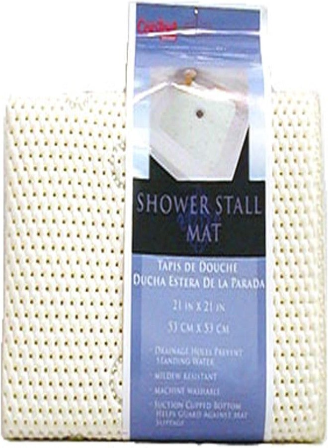 Con-Tact Shower Mat, White Rubber, 21 x 21-In. - Image 1
