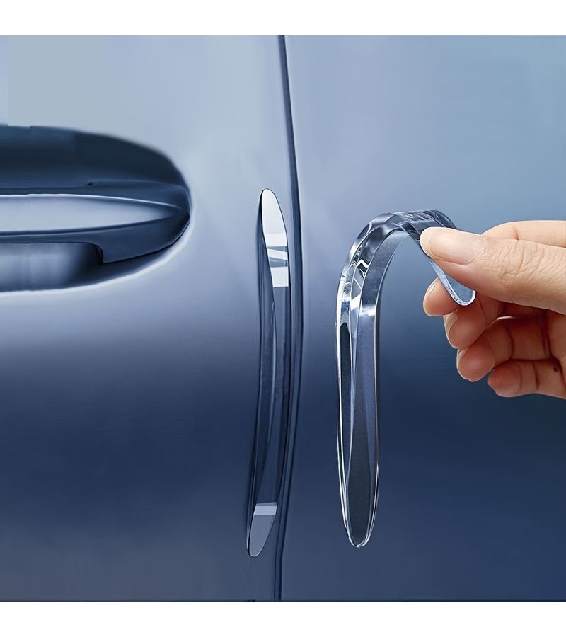 4pcs Transparent Invisible Car Door Edge Guard Side Mirror Protector Anti Scratch Sticker Car Protection - Image 1