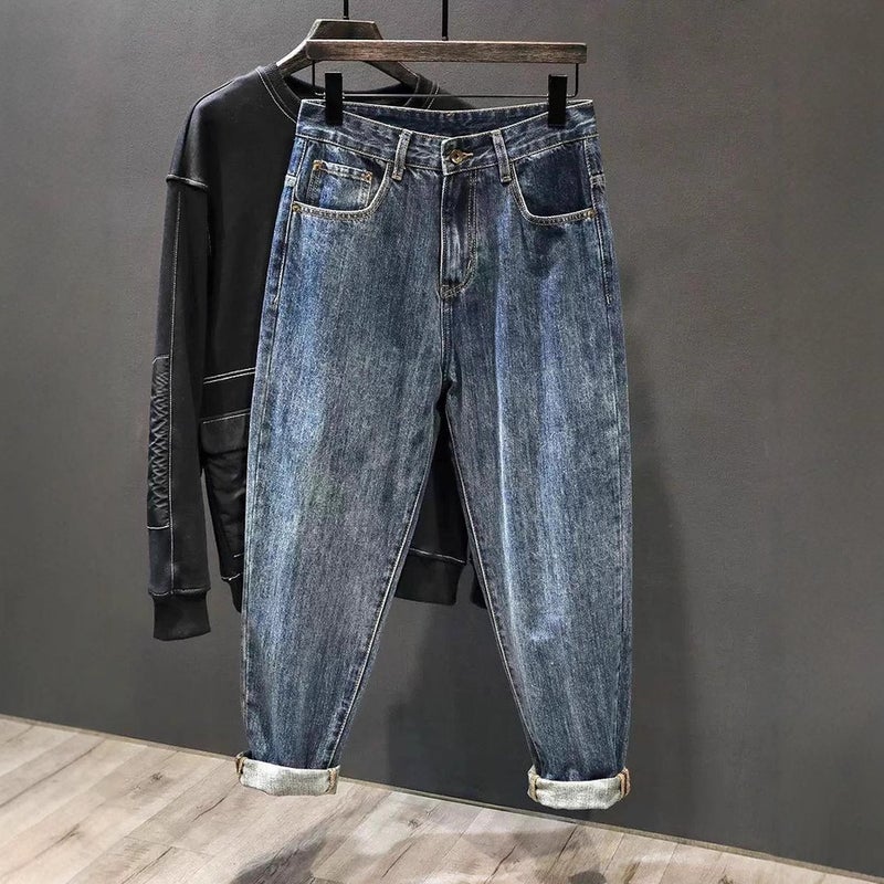 Unisex Classic Denim Jeans Loose Fit Daily Outdoor Wear - Image 3