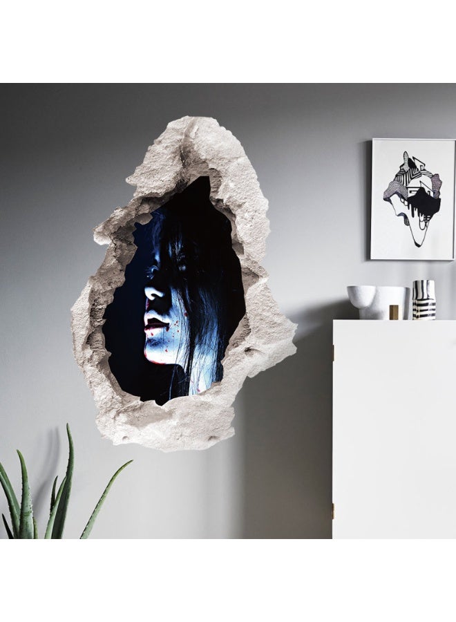 NIBEMINENT Halloween 3D Horror Wall Stickers - Spooky Foreign Trade Decorations