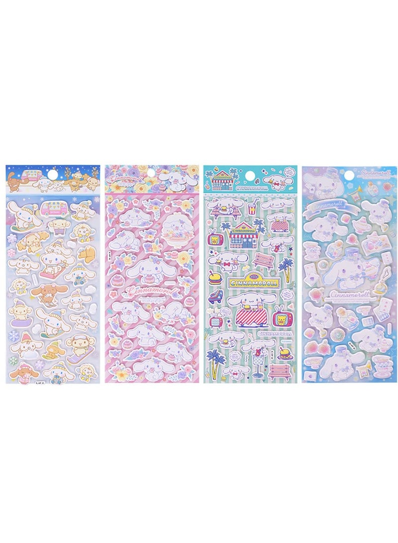 KASTWAVE 4 Sheets Kawaii Puffy Stickers, 3D Cute Anime Puffy Stickers for Kids, Waterproof Reusable Puffy Sticker Kit for Toddlers Boys Girls Teens - Image 3
