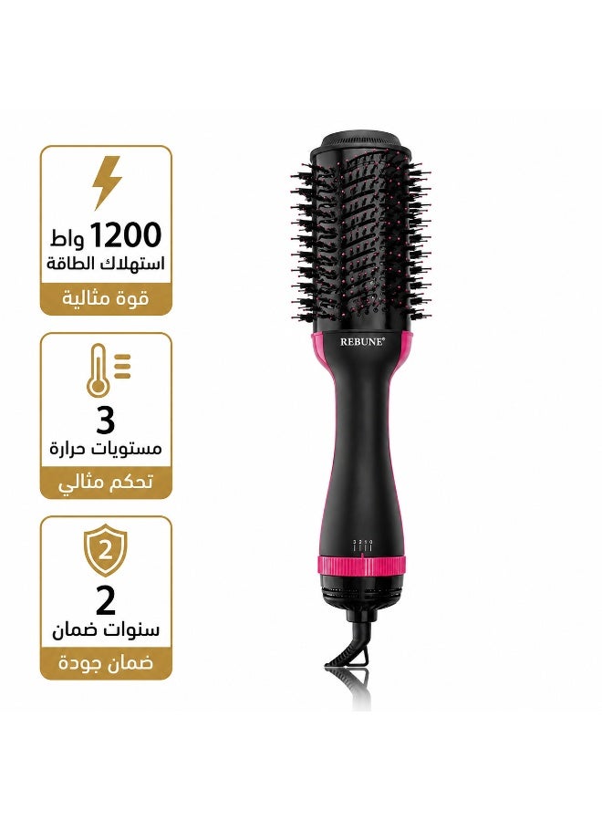 ريبون استشوار شعر بقدرة كهربائية 1200 واط وفرشاة مضاعفة لكثافة أكثر ، RE-2089 Plus - Image 1