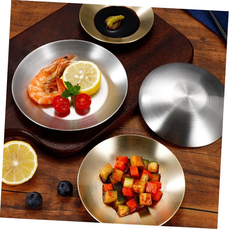 Multicolor Stainless Steel Sauce Dishes Appetizer Serving Plates Washable Side Dish Bowls - Image 5