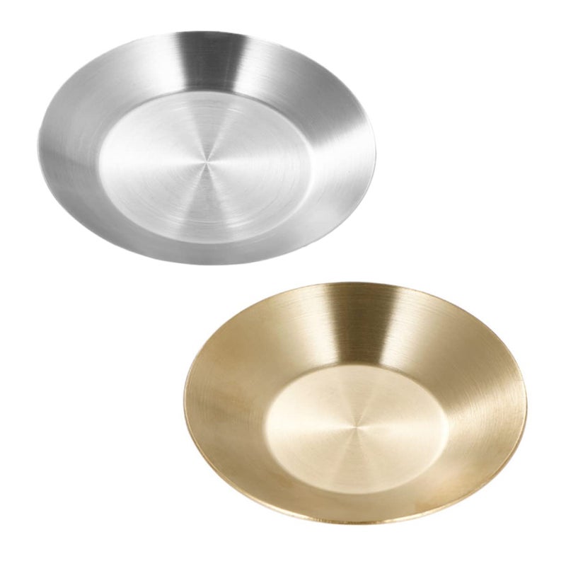 Multicolor Stainless Steel Sauce Dishes Appetizer Serving Plates Washable Side Dish Bowls - Image 2
