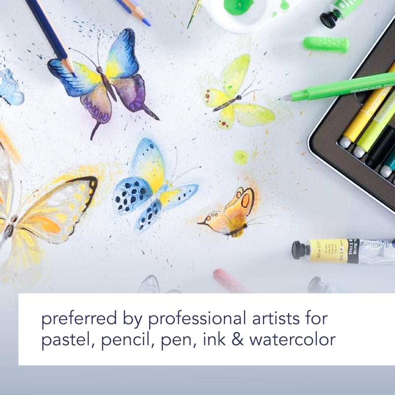 Canson Mix Media Art Book, Heavyweight French Paper, Double Sided Fine and Medium Texture, Side Wire Bound, 138 Pound, 9 x 12 Inch, 40 Sheets - Image 3