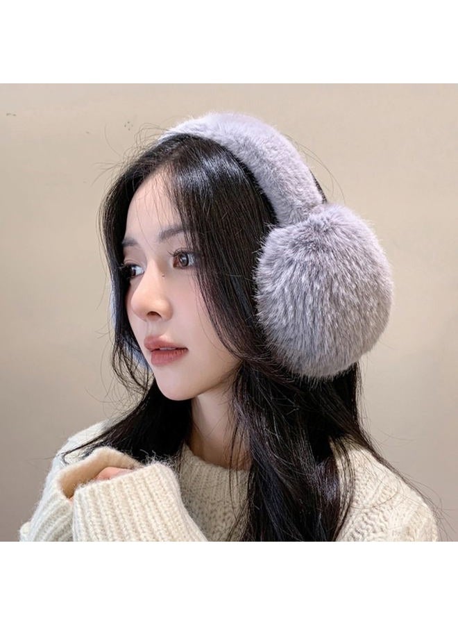 PESAAT Warm Ear muffs for Women Winter Unisex Fluffy Earmuffs Lady Ear Warmer Faux Fur Ear Covers, Purple, Adult - Image 5