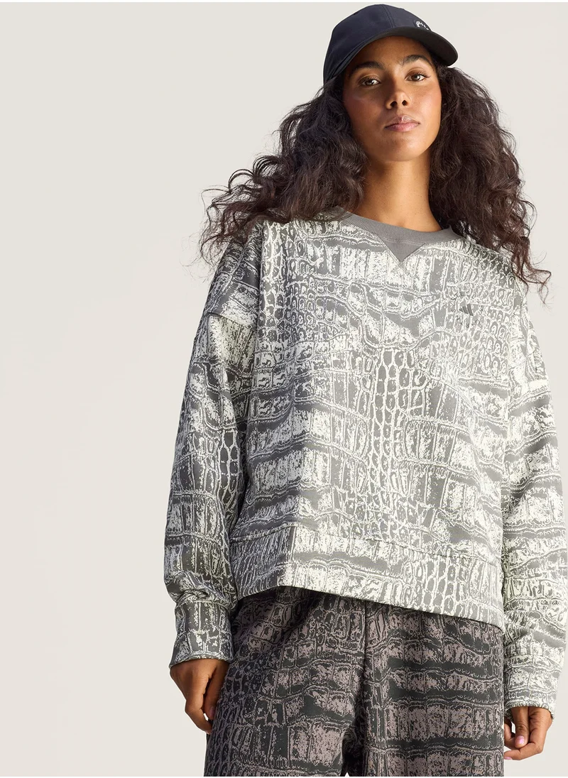 ستيلا مكارتني من اديداس Loose Printed Sweatshirt
