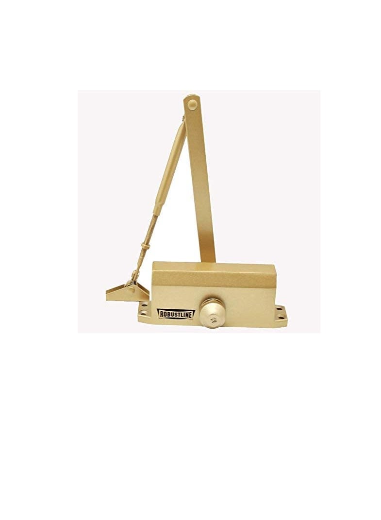 ROBUSTLINE ROBUSTLINE Automatic Adjustable Door Closer | 45-60 KG Capacity | Gold Color - Image 3