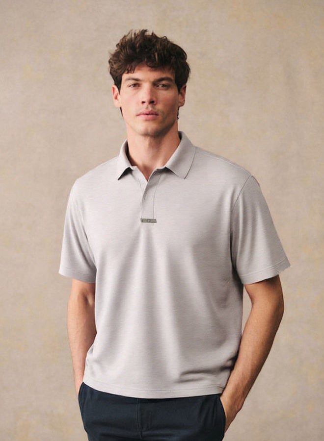 Men's polo shirt V-neck polo short-sleeved T-shirt Short-sleeved sports golf tennis T-shirt Casual V-neck summer shirt Classic polo shirt  - Image 2