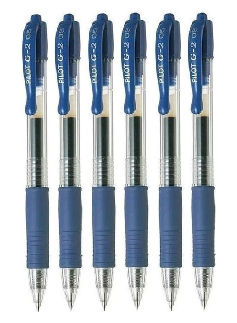 بايلوت حبر جل أزرق فائق النعومة من بايلوت  0.5 مم عبوة من 6 قطع