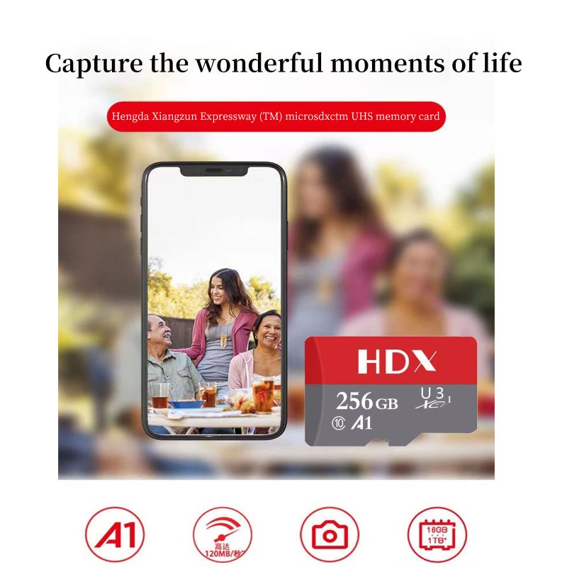 256GB  SD Card,  Flash Card, up to 120MB/s, A1, U3, Class10, V30, High Speed TF Card - Image 5