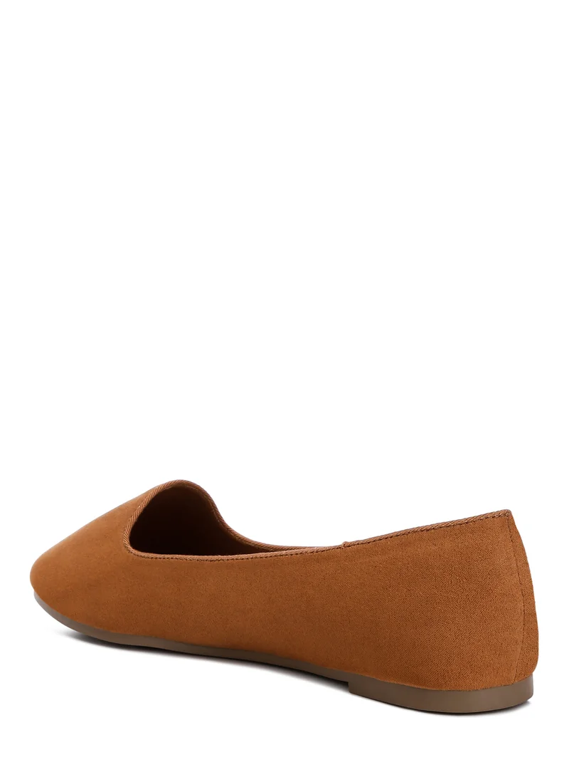 London Rag Casual Flat Ballerinas in Tan