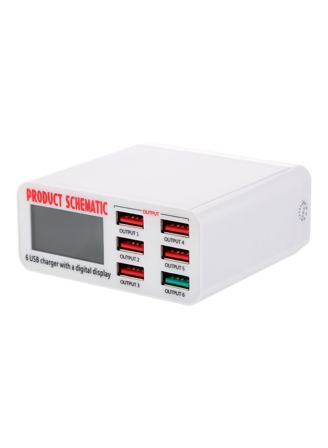 NIBEMINENT 6-Port USB Hub White - Image 1