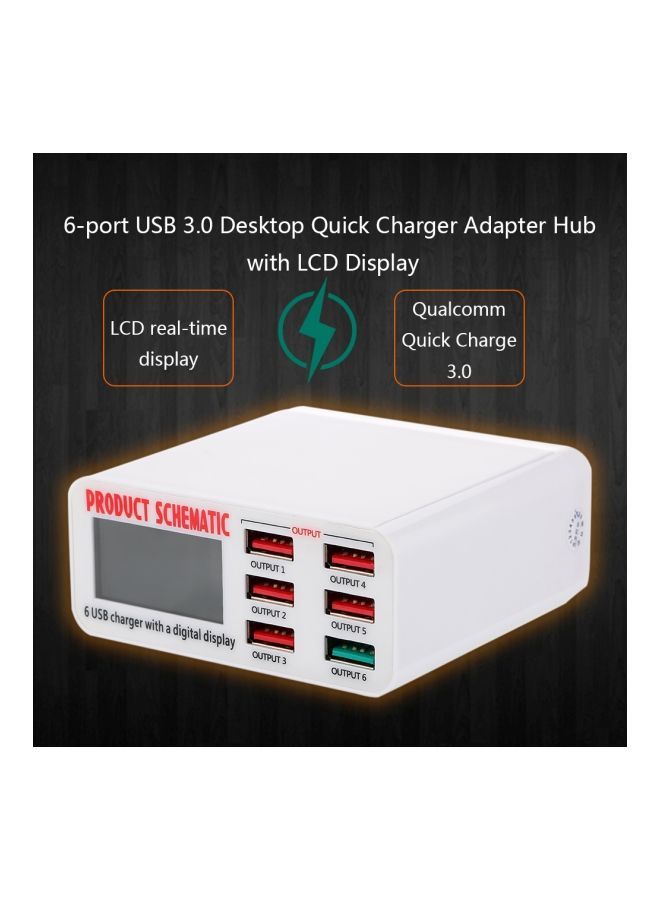 NIBEMINENT 6-Port USB Hub White - Image 5