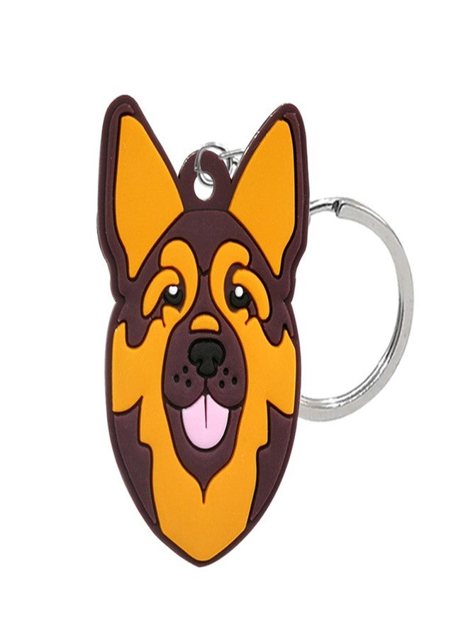 POYAMUSE Silicone Dog Pet Keychain - A Dog Lover's Tribute - Puppy Memorial Keyring-german