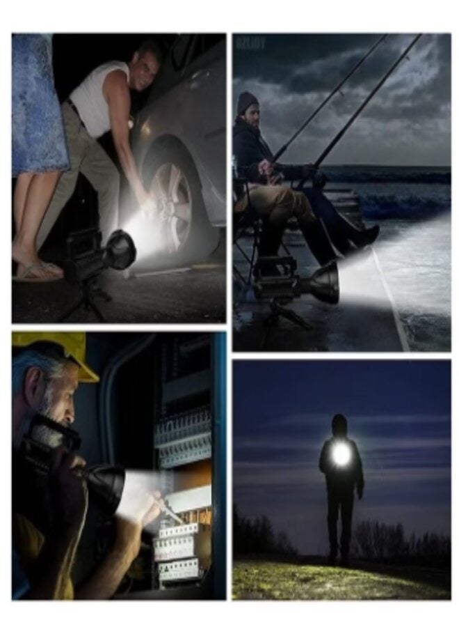 مصباح LED مقاوم للماء عالي السطوع مع حامل ثلاثي القوائم وشاحن محمول - Image 2