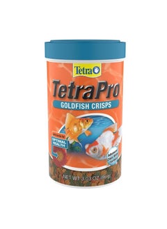 تترا رقائق السمك Tetra TetraPro Goldfish Crisps، معززة بالبيوتين لصحة مثالية، 3.03 أونصة  - Image 1
