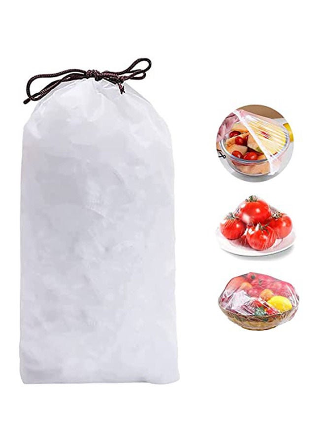Disposable 100 pcs plastic  Food Cover wrap Elastic Food Lids For Fruit Bowls Cups Food Covers Caps Keeping Cookware Accessories  - Image 1