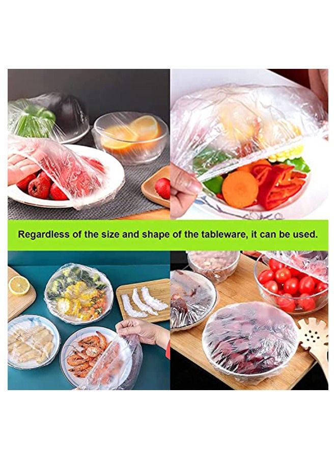 Disposable 100 pcs plastic  Food Cover wrap Elastic Food Lids For Fruit Bowls Cups Food Covers Caps Keeping Cookware Accessories  - Image 2
