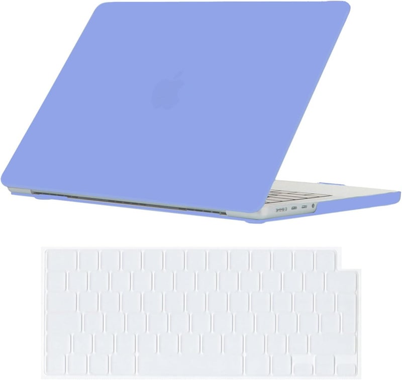 سيفن لاين متوافق مع حافظة MacBook Pro 16 بوصة 2024 2023 2022 2021 غطاء صلب للكمبيوتر المحمول لـ MacBook Pro 16 بوصة موديل جديد A2991 A3403 A2780 A2485 M4 M3 M2 M1 وغطاء لوحة مفاتيح، أزرق سيرينيتي - Image 1