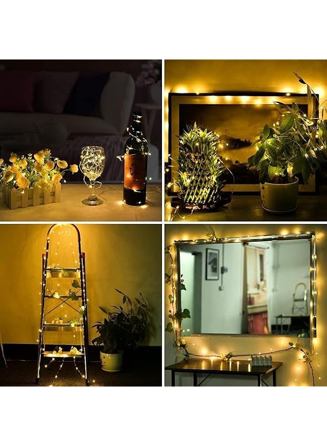 The Bros (2 Pieces) LED Fairy String Lights, 10Ft/3M 30 Leds Firefly String Lights Garden Home Party Wedding Festival Decorations Crafting Battery Operated Lights | Warm White  - Image 5