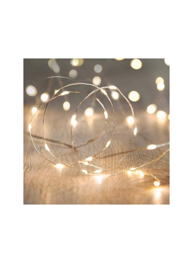The Bros (2 Pieces) LED Fairy String Lights, 10Ft/3M 30 Leds Firefly String Lights Garden Home Party Wedding Festival Decorations Crafting Battery Operated Lights | Warm White  - Image 2