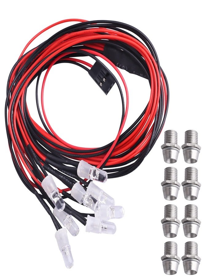 Hobbyfire RC Light Kit 8Leds LED Lights Headlights Taillight for Traxxas Slash Arrma Axial SCX10 Redcat Losi Tamiya HSP HPI RC4WD RC Car Truck Tank Crawler. - Image 3