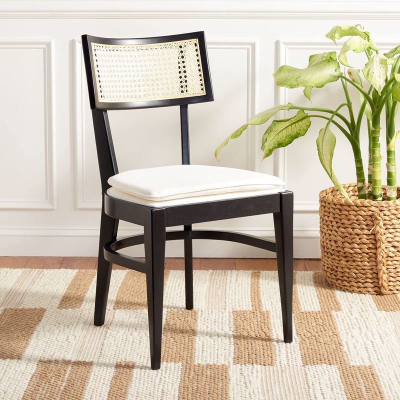Safavieh Home Collection Galway Coastal BlackNatural Cane Seat Cushion Dining Chair