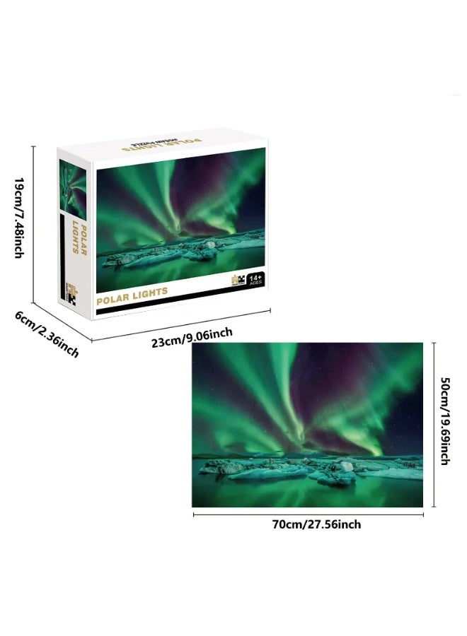 Capstro 1000 PCS Landscape Jigsaw Puzzle for Adults & Teens – Polar Lights Aurora Puzzle with High Definition Artwork, Challenging Brain Game & Relaxing Family Activity Gift - Image 2