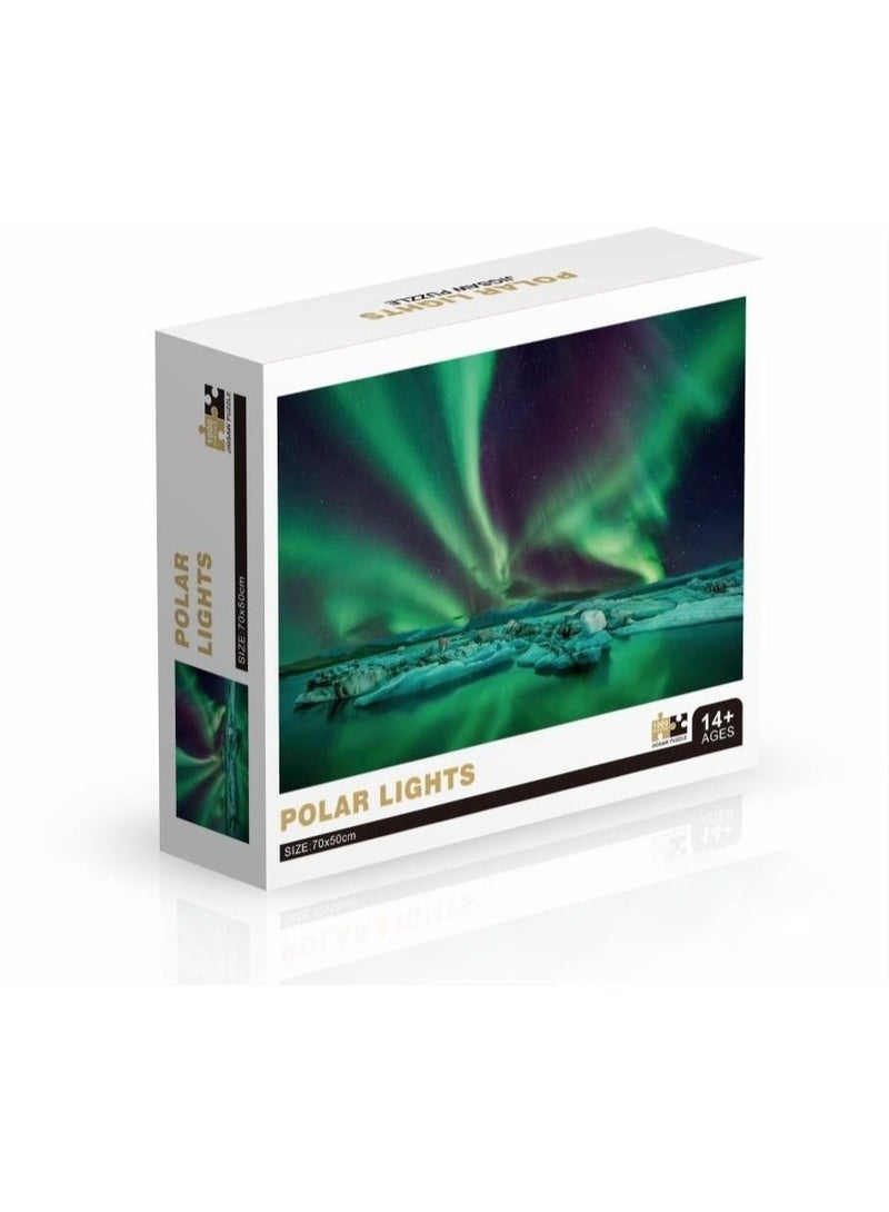 Capstro 1000 PCS Landscape Jigsaw Puzzle for Adults & Teens – Polar Lights Aurora Puzzle with High Definition Artwork, Challenging Brain Game & Relaxing Family Activity Gift - Image 1