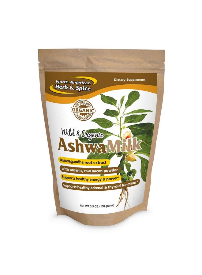 NORTH AMERICAN HERB & SPICE AshwaMilk - 3.5 oz. - Ashwagandha Root Extract, Yacon Powder - Supports Energy, Stamina, Healthy Adrenal & Thyroid Function - Non-GMO - 36 Servings - Image 1