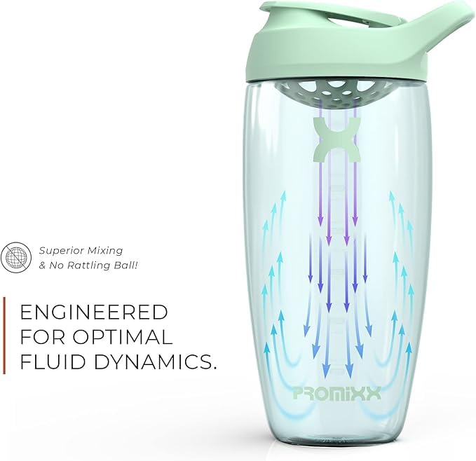 Promixx Pursuit Protein Shaker Bottle (32 oz) â€“ Silent No-Ball Mixer, Leak-Proof Lid, BPA/BPS & Phthalate-Free ECOZEN â€“ Easy-Clean Shaker Cup for Protein Shakes, Pre & Post-Workout Smoothies - Image 4