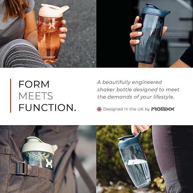 Promixx Pursuit Protein Shaker Bottle (32 oz) â€“ Silent No-Ball Mixer, Leak-Proof Lid, BPA/BPS & Phthalate-Free ECOZEN â€“ Easy-Clean Shaker Cup for Protein Shakes, Pre & Post-Workout Smoothies - Image 2
